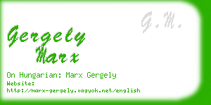 gergely marx business card